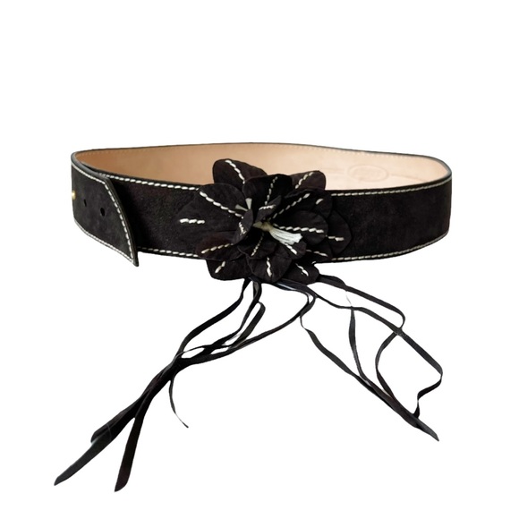 Brave Beltworks Suede Floral Fringe Belt | 34 - Picture 3 of 9